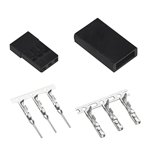 WMYCONGCONG Kit de 30 kits de plugue servo macho fêmea conector pino crimpagem cabo com 16 pés 22Awg