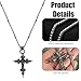 Cluksik Gothic Cross Necklace Dark Fashion Accessory for Alternative Style, Grunge Aesthetic Emo Jewelry Piece for Daily Wear Special Occasions, Goth Cross Necklace for Gothic Fashion Enthusiasts