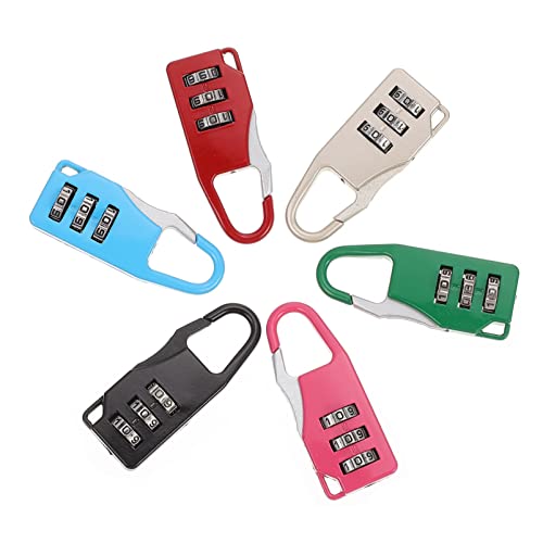 SHINEOFI Mini 3-Digit Resettable Password Padlock for Luggage Suitcase Backpack Toolbox Compact Portable Anti-Theft Lock 2.16 X 0.78 X 0.27 Inches