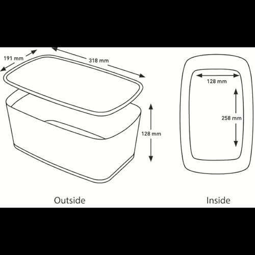 Leitz MyBox Pequeña con tapa, Caja de almacenaje para casa o la oficina, 5 litros, A5, Blanco/Rosa metalizado, Plástico brillante, 52291023 - imagen 24