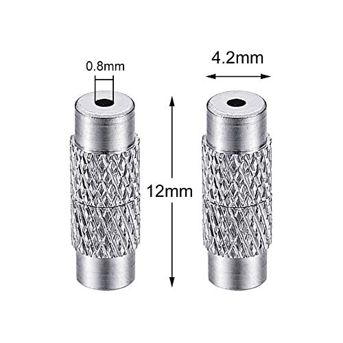 50 Pieces Brass Screw Twist Clasps, Brass Barrel Jewelry End Tip Caps, Screw Clasps Barrel Clasps Cord End Caps Beads For Necklace Bracelets Jewelry Making (12Mm Length, 0.8Mm Hole) #TOP4