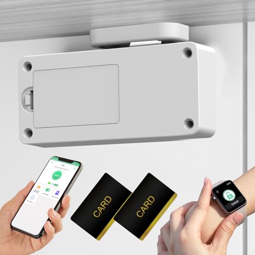 Eseesmart Cerradura de gabinete oculta RFID Cerradura de gabinete electrónica Bluetooth Cerradura de seguridad para niños DIY para gabinete de licores Cajón Armario Armario Ocultación Muebles
