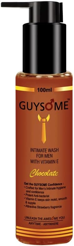 GUYSOME Initmate Wash Men with Fragrance for Daily Care pH Balance Hygiene Wash with Vitamin E and Sea Buckthorn Extract 100ML