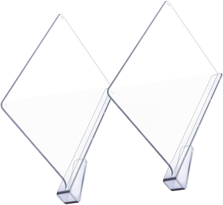 Wakauto Acrylic Closet Dividers 2pcs Shelf Dividers for Wardrobe Organization, Nail-Free Installation, Sturdy Acrylic Partitions for Clothes and Sweater Storage