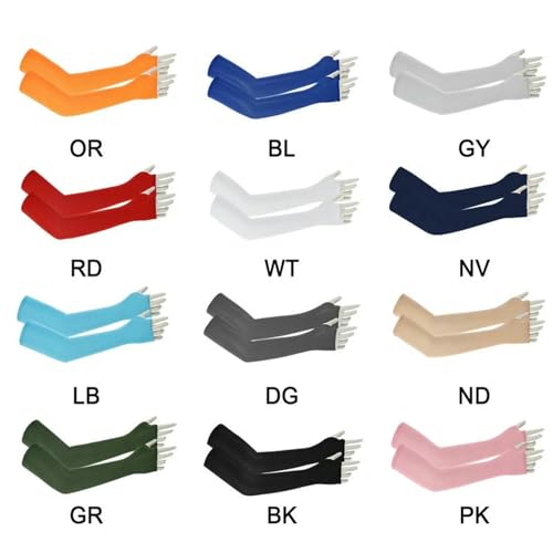 Cool Sun Protection Sleeves For Children Solid Color Outdoor Cycling Ice Silk Elastic Sleeves2