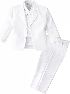 Spring Notion Baby Boys' White Classic Fit Tuxedo Set, No Tail 3T