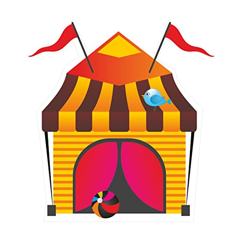 Image of Pretty UR Party Circus Theme Paper Cutouts for Birthday Parties, Carnival Party Supplies decor, Circus Birthday Party Decoration, Cutouts for Classroom, Bedroom, Bulletin Board - (10 pcs)