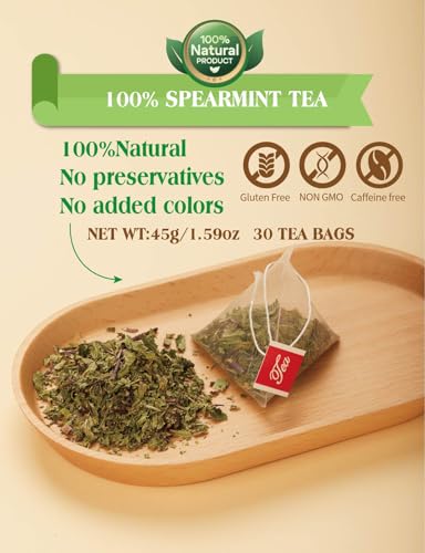 TETWIN - Spearmint Tea Bags, Natural Herbal Tea, 30 Teabags 1.5g/bag, Help Relaxation, Support Digestive Health - Image 3