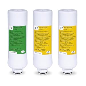 AquaTru – 1 Year Combo Pack – Includes 2 Pre-Filters & 1 Carbon Filter for Reverse Osmosis Water Purifier (for AquaTru Classic, Connect & Under Sink AquaTru Water Purifier Filter)