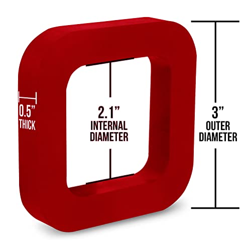 Suspension Dudes 3 Pack 2-Inch Hitch Receiver Silencer Pad Reduces Rattle And Noise, Provides Cushion Between Hitch Receiver And Tow Hitches, Made In Usa (3-Pack Black/Red/Black) #TOP4