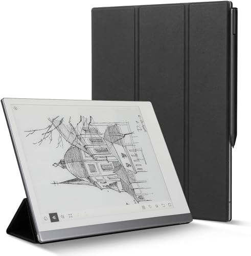 Zuooiec Case for Remarkable 2 Tablet 10.3", Exceptionally Textured Premium PU Leather with Built-in Magnet, Book Folio Design, Lightweight and Minimalistic, Black