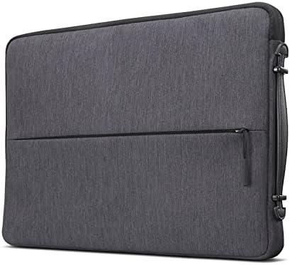 Lenovo Urban Laptop Sleeve for 15.6" Notebook, Water Resistant, Soft Padded Compartments, Accessory Storage, Reinforced Rubber Corners, Extendable Handle, GX40Z50942, Charcoal Grey