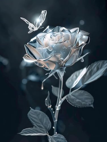 Peinture Diamant Adulte Roses 5D grand format 80x110cm en broderie de cristal de haute qualité