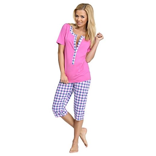 Be Mammy Dam Sjuksköterska Pyjamas Set H2L2N2 (Rosa-1, L)