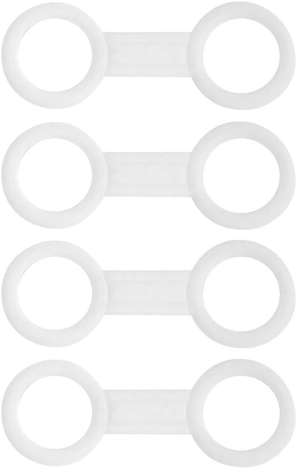 Snorkel Keeper, 4-Pack Silicone Dive Clip Holder, Transparent Retainer for SCUBA Diving and Snorkeling Gear, Secure Mask Strap Fastener