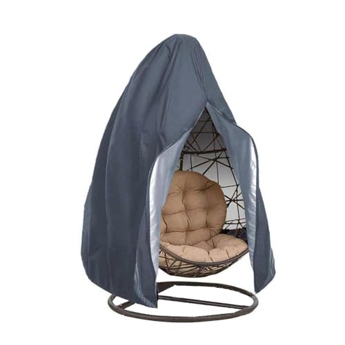 Grau, Hochbelastbar Cocoon Schaukel Stuhl Abdeckung, dauerhafter wetterfester Schutz für Eier-, Hänge- und Gartenstühle, für Terrassen und Decks im Freien