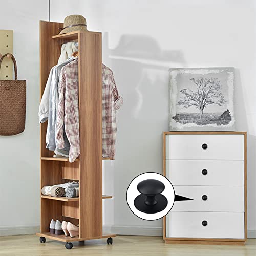 MOROBOR Selbstklebende Schrankknäufe, 8 Stück, selbstklebende Sofort-Küchenschrank-Schubladengriffe, Edelstahlknöpfe für Fenster, Kleiderschränke, Schubladen, Mattschwarz