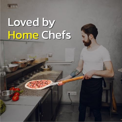Outdoor Pizza Oven Accessories Kit, 6 Peices Pizza Set for Adults Includes Round Pizza Peeler, Oven Brush, Bubble Popper Turner, Rocker Cutter, Dough Roller & Scraper - Thumbnail 6