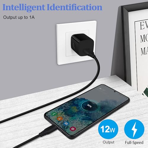 Single Port Charging Block, 4Pack 1A/5V Black Wall Charger Box USB Charging Plug Cube Brick for iPhone 15 14 Pro Max 13 12 11 XS X 8 Plus,Samsung Galaxy S23 A53 A15 A13 S22,Moto,Android Phone Chargers