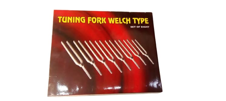 AjantaExports Tuning fork set Stainless steel tuning forks Set of 8 tuning forks Musical tuning forks Pitch tuning fork set Precision tuning fork set Harmonic tuning forks