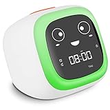 Kids Alarm Clock, Children's Sleep Trainer Clock Sleep Sounds Machine with Facial Expressions Night Light , NAP Timer Gifts for Kids Boys Girls Bedroom