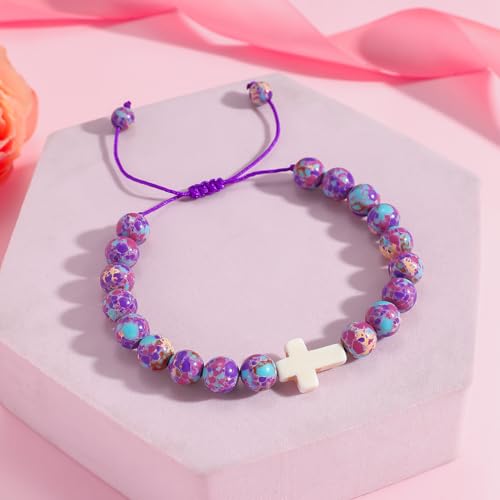 Image of Smilelife Easter Gifts for Teen Girls & Women - Bunny Beaded Bracelet Set - Perfect Easter basket stuffers