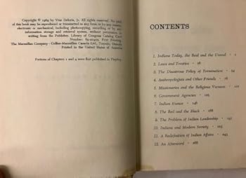 Hardcover Custer Died for Your Sins an Indian Mani Book