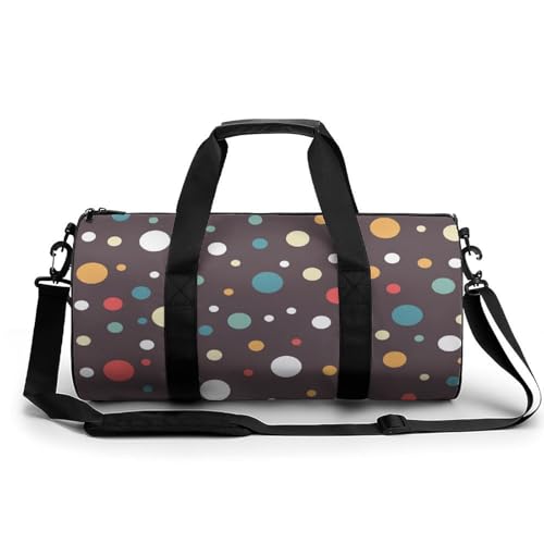 Duffel bag points colorés avec format compact 45x23x23cm pour le sport