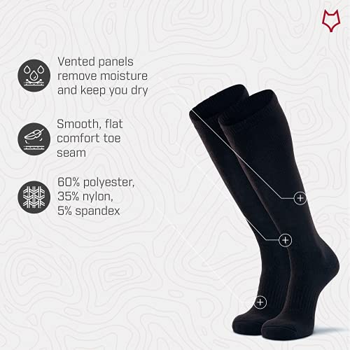 Foxriver Unisex Adult Fatigue Fighter Medium-Weight Work Over-The-Calf Hiking Socks, White, Medium Us #TOP3