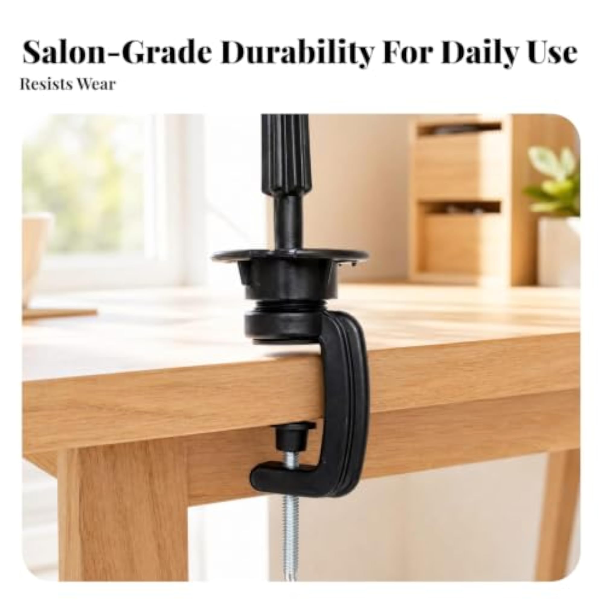 Stable Head Stand with Adjustable Clamping for Hairpiece Display