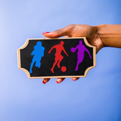 FINGERINSPIRE Athletes Silhouette Stencil for Painting with Brush 30x30cm Reusable Cheering Squad Template Hollowed Football Basketball Stencil Plastic PET Sports Theme Template for DIY Crafts - Image 6