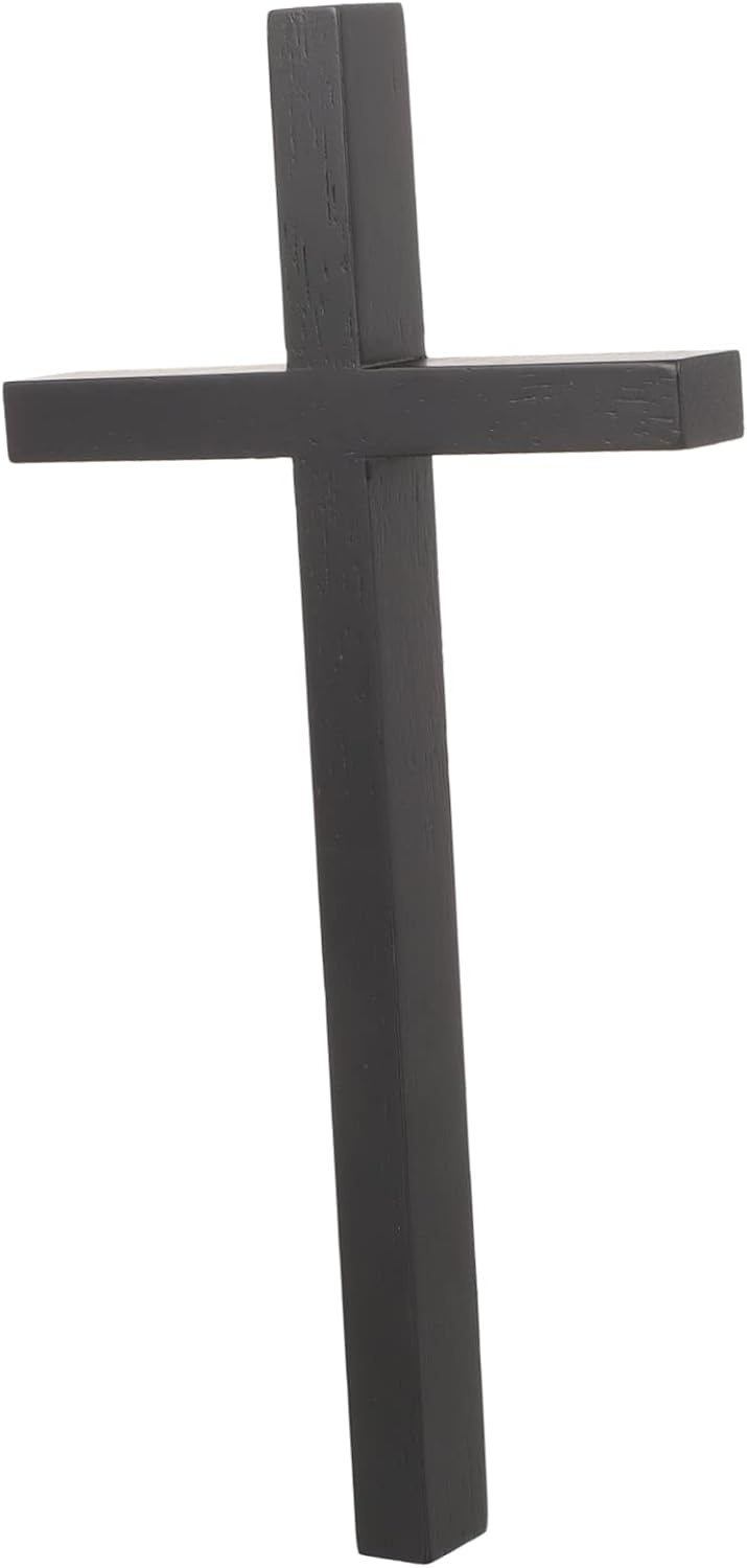 Garneck 4pcs Christian Wooden Wall Cross Decor Antique Hanging Cross Ornament Rustic Religious Wall Art for Decor