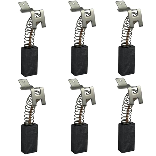 Image of 6 Pack 080015001641 Carbon Brush for Ryobi RTS10 RTS21 Table Saw | Fits for Ryobi RTS10, RTS10G, RTS21, RTS21G and RTS22 table saw motors; replaces 080015001641, 0301025006.