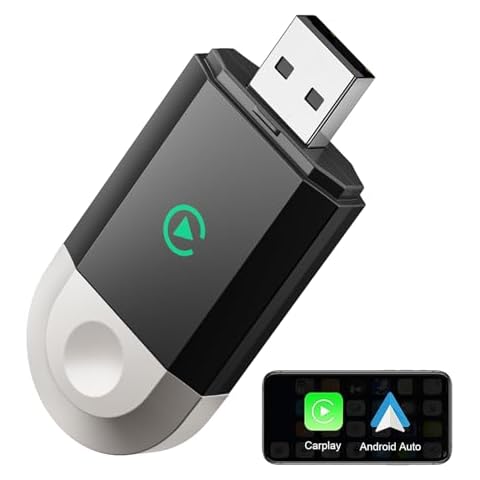UANTIN Mini Wireless Carplay Adapter for Apple (2024 Upgrade) Converts Wired to Wireless Car Play Dongle for iPhone, Wireless Plug & Play CarPlay for Cars from 2016 & for Apple iOS 10+ Android 11+ Cover