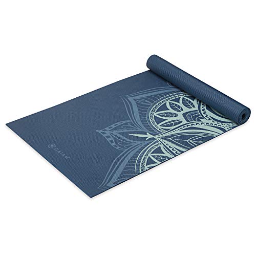 Gaiam Yoga Mat – Premium 5mm Print Thick Non Slip Exercise & Fitness Mat for All Types of Yoga, Pilates & Floor Workouts (68″ x 24″ x 5mm)