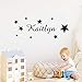 Nombre de las estrellas personalizado Pegatinas Decoración de la casa decoración de la habitación de los niños Para la habitación de los niños Tatuajes de pared Adhesivos de pared mural 80CMX31CM