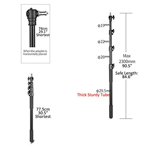 Jinbei Hd-230 7.5Ft / 230Cm Handheld Portable Light Stand Boom Pole Telescoping With Easy Twist Locks Support For Studio Led Panel Speedlite Reflector #TOP6