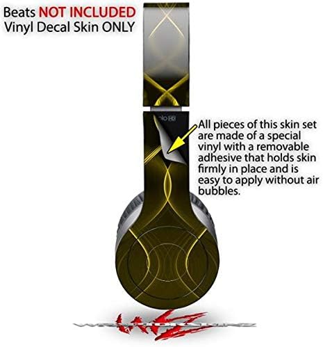 Skin Decal Wrap Works with Original Beats Solo HD Headphones Abstract 01 Yellow Skin Only (Headphones NOT Included)