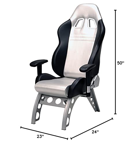 Pitstop Furniture Gt4000S Gt Receiver Chair, Silver #TOP2
