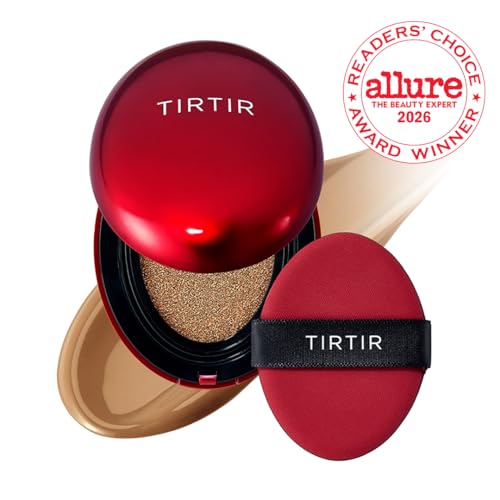 Image of TIRTIR Mask Fit Red Cushion Foundation | Full coverage, Weightless, Skin fit, Satin Glow Finish, Korean Makeup BB Foundation, beauty, Tattoo cover up, Buildable (#40N Cinnamon, 0.63 Fl Oz)