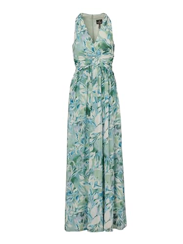 Adrianna Papell Women's Chiffon Leaf Long Dress, Slate, 12 - Thumbnail 5