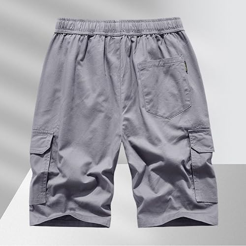 Short casual ligero de algodón para hombre con múltiples bolsillos miniatura 3