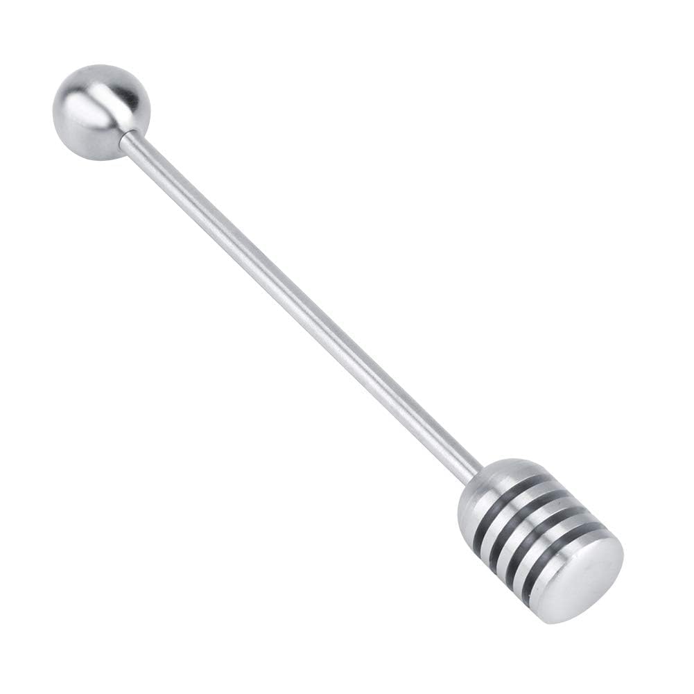 Honey Dipper Sticks, Solid Stainless Steel Honey and Syrup Dipper Stick Long Handle Honey Spoon Stirrer Mixing Tool for Honey Pot Jar Containers honey jar