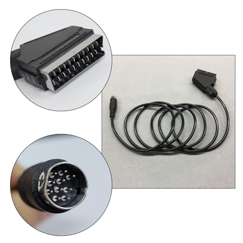 Image of 1.8 Meters Real RGB AV Scart Cable TV Lead Compatible with Sega Saturn