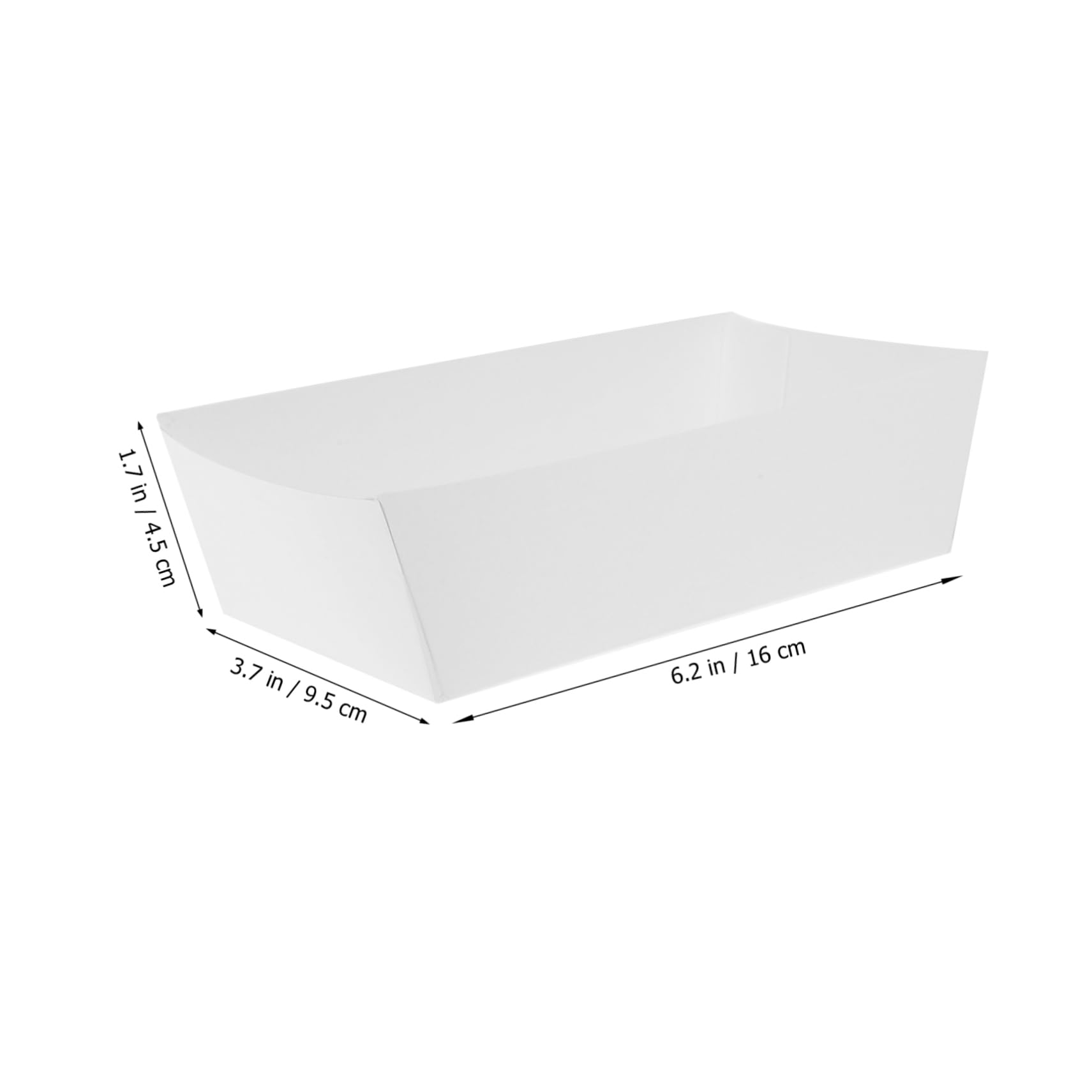 FUNOMOCYA 100pcs Box Fast Food Basket French Fries Cup Snack Container Seafood Plate Food Tray Boats Serving Platter Hot Dog Trays French Fries Holder Waffle Popcorn Boxes Paper White