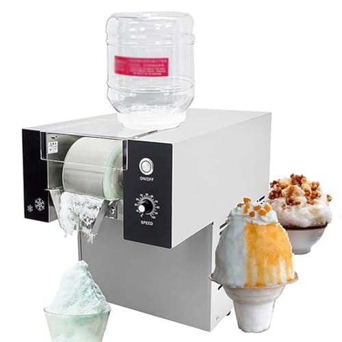 Máquina para Hacer granizados de Hielo, 60 kg/24 h, Comercial, de Acero Inoxidable, con Velocidad Ajustable para Snacks.