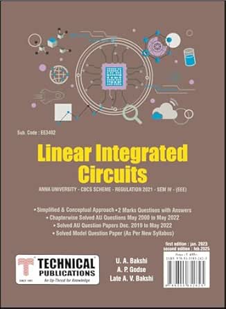 Linear Integrated Circuits For Be Anna University R21cbcs Iv Eee