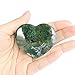 Artistone Crystals Heart 2Inch Moss Agate Heart Stones Healing Crystal Carved Palm Worry Stone Gemstone Chakra Reiki Balancing Meditation Massag Gift