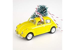 Yellow Bug Christmas Ornament with Pine Tree