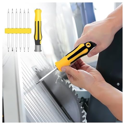 6 in 1 Screwdriver Set Precision Tool Kit with Interchangeable Bits for Electronics Home Repair and DIY Projects (Yellow)